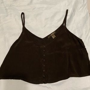 FOREVER 21 Crop Silk Top
